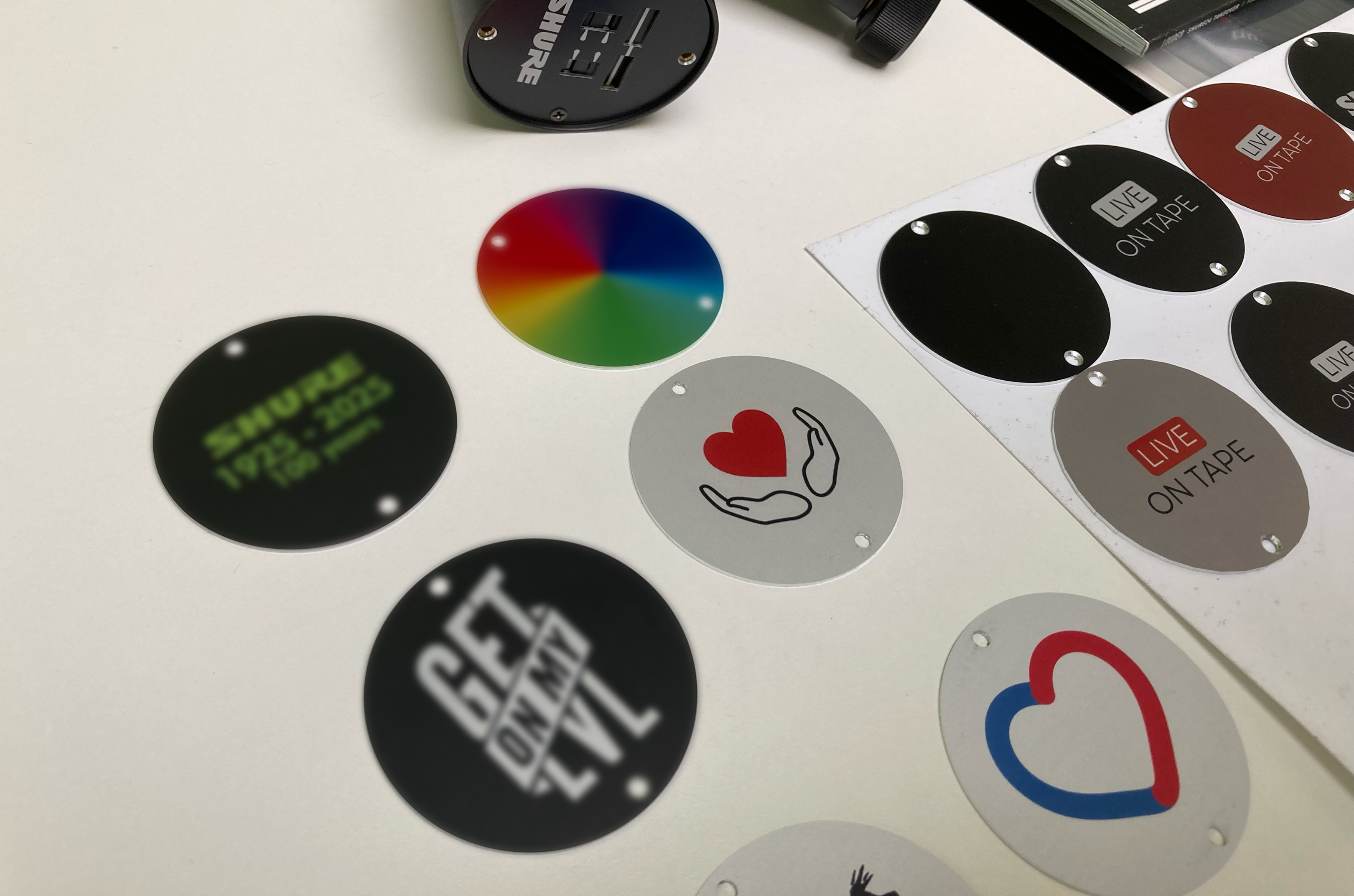 Individuelle Back Plates für Dein Shure SM7B Mikrofon - bedruckt mit Deinem Logo