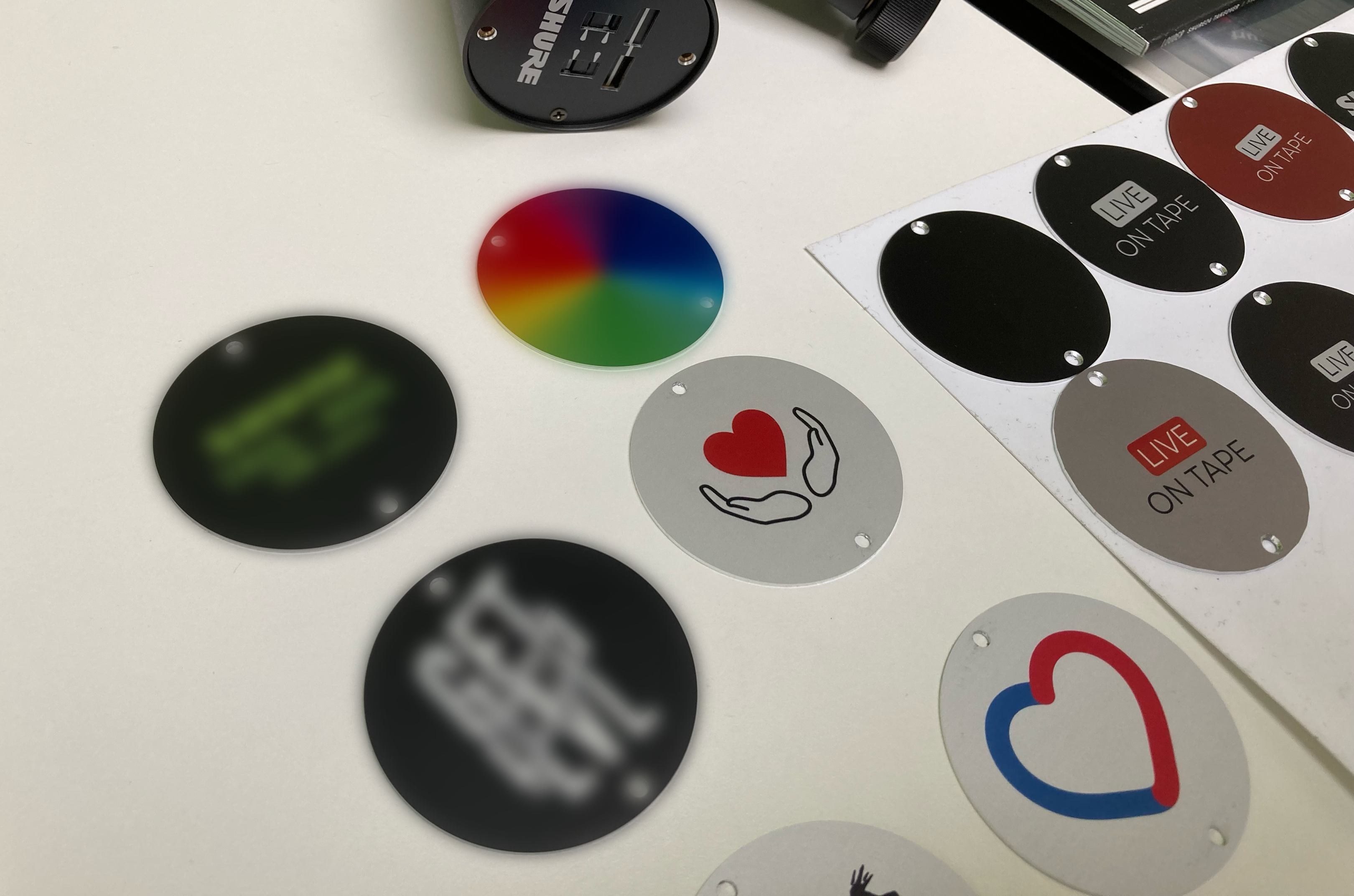Individuelle Back Plates für Dein Shure SM7B Mikrofon - bedruckt mit Deinem Logo
